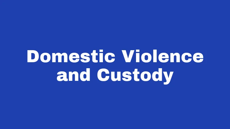 Domestic Violence and Custody