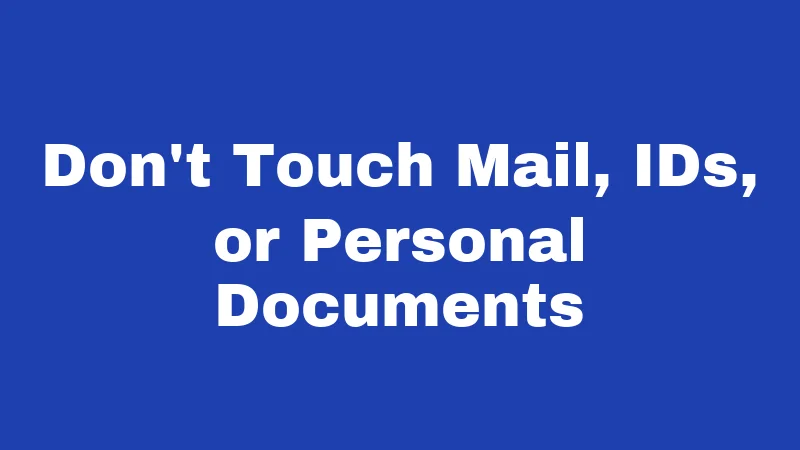 Dumpster Diving Laws in Connecticut (2026): Rules Every Diver Must Know 4 Don't Touch Mail, IDs, or Personal Documents