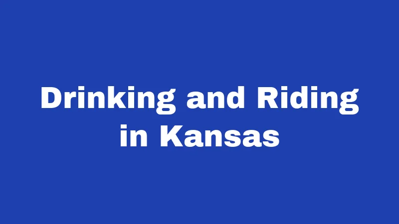 Bicycle Laws in Kansas (2026): Your Ride, Your Rights, Your Rules 3 Drinking and Riding in Kansas