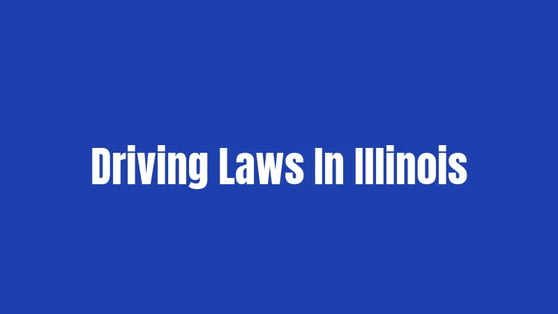Driving Laws In Illinois