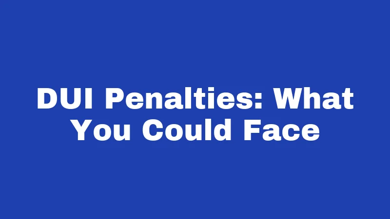 Alcohol Laws in Kansas (2026): Rules Every Resident Should Know 3 DUI Penalties: What You Could Face