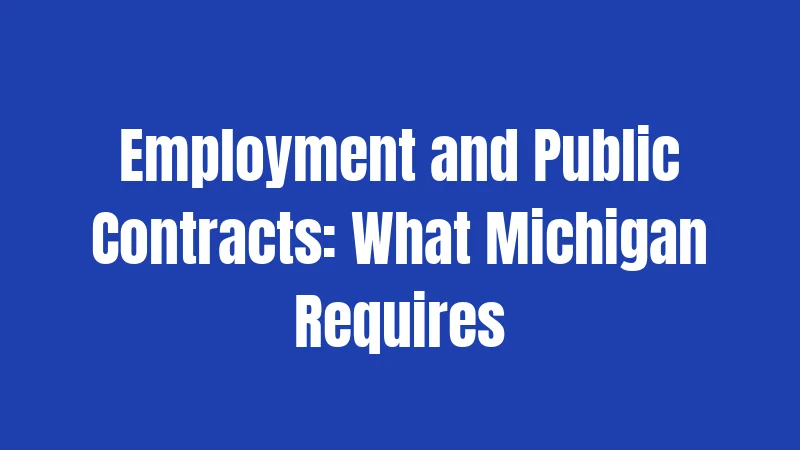Immigration Laws in Michigan (2026): What You Actually Need to Know 2 Employment and Public Contracts: What Michigan Requires