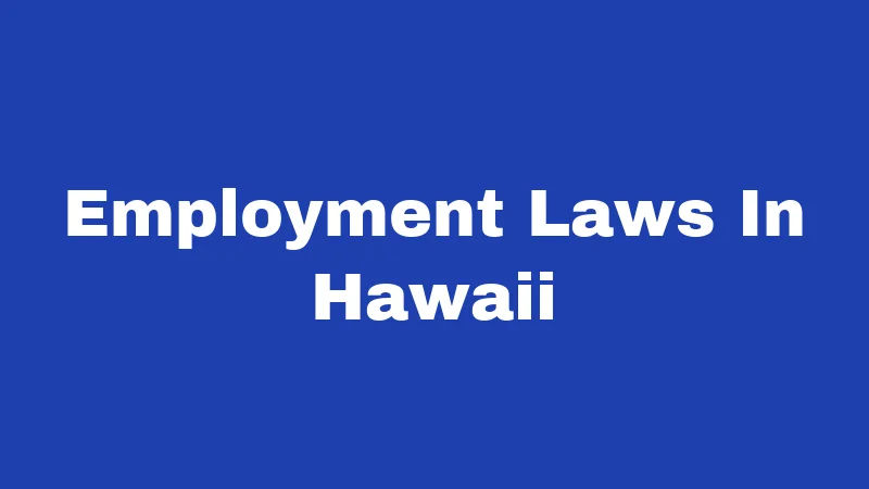 Employment Laws In Hawaii
