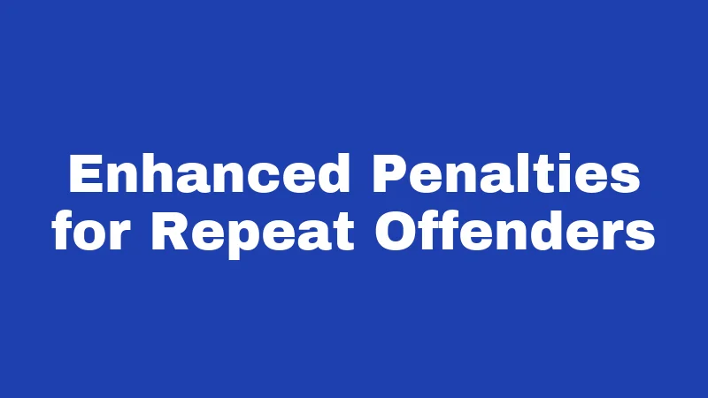 Enhanced Penalties for Repeat Offenders