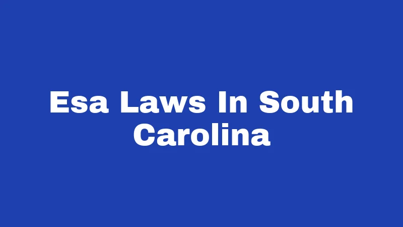 ESA Laws in South Carolina (2026): Your Rights Made Simple 381 Esa Laws In South Carolina