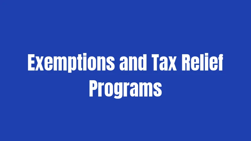 Exemptions and Tax Relief Programs
