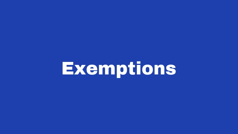 Exemptions