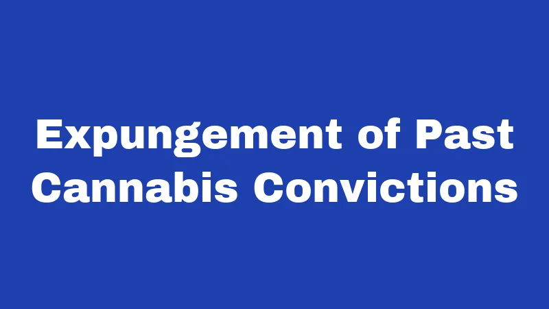 Expungement of Past Cannabis Convictions