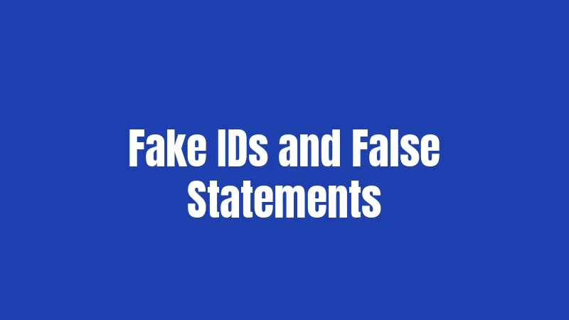 Fake IDs and False Statements