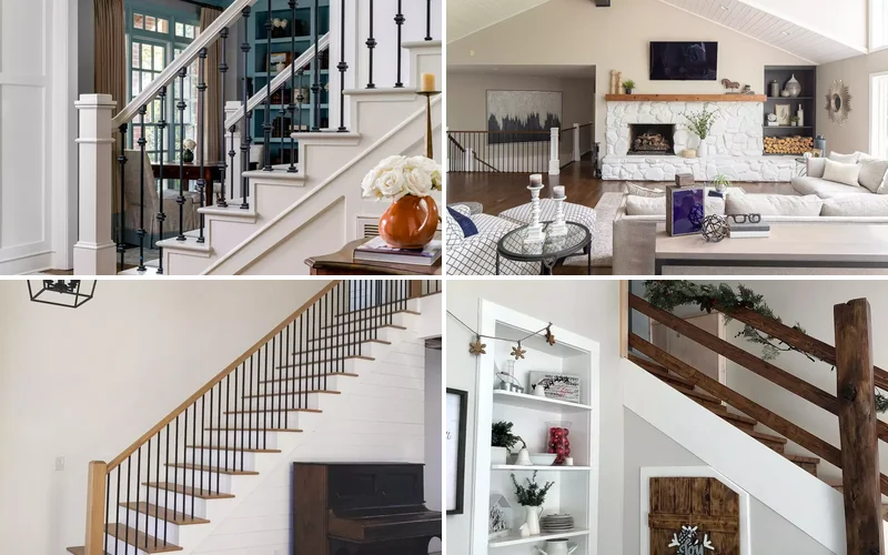 25 Charming Farmhouse Stair Railing Ideas to Transform Your Home 1 farmhouse rustic stair railing ideas featured