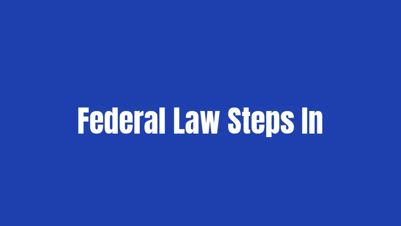 Federal Law Steps In
