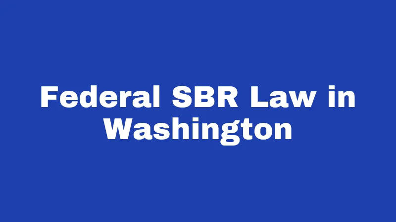 SBR Laws in Washington (2026): Two Sets of Rules You Must Know 1 Federal SBR Law in Washington