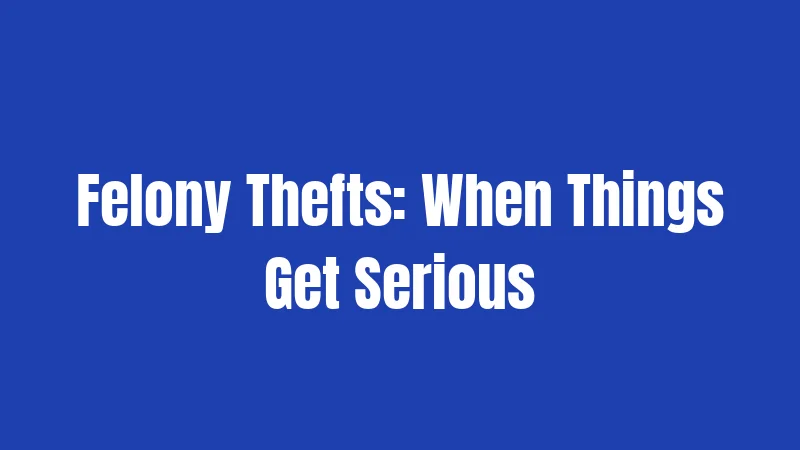 Felony Thefts: When Things Get Serious