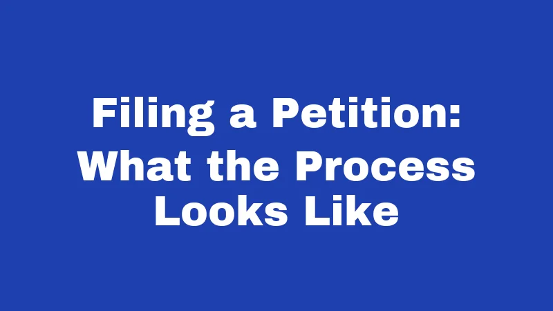 Filing a Petition: What the Process Looks Like