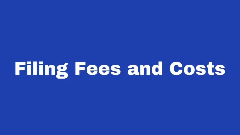 Filing Fees and Costs
