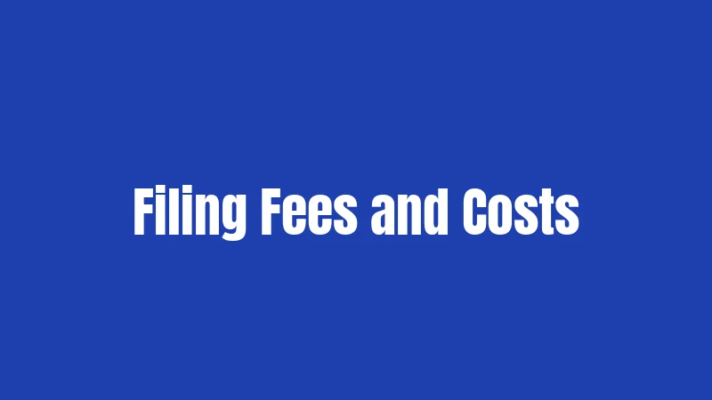 Filing Fees and Costs