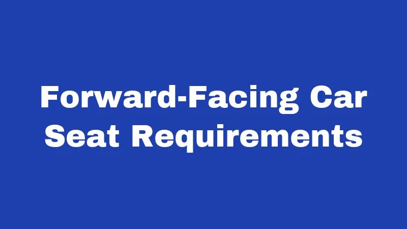 Forward-Facing Car Seat Requirements
