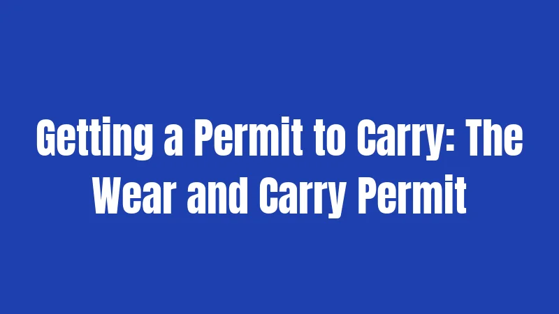 Maryland Gun Laws in 2026: Everything You Actually Need to Know 2 Getting a Permit to Carry: The Wear and Carry Permit