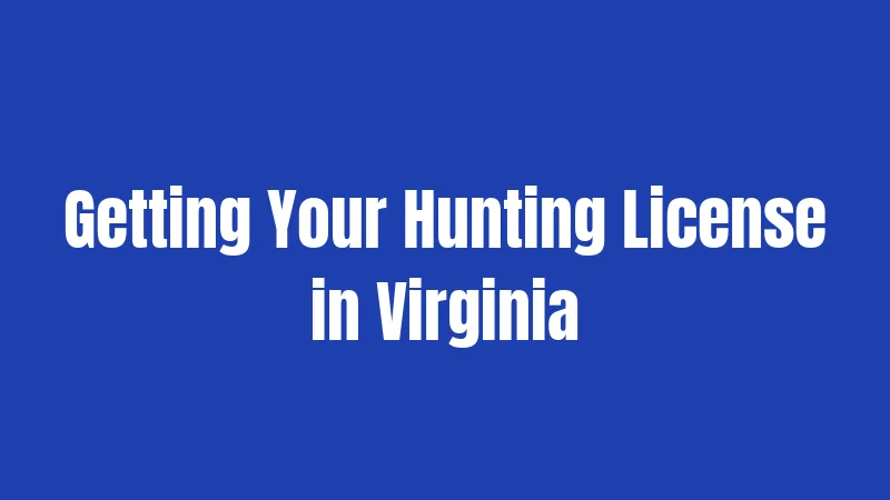 Getting Your Hunting License in Virginia