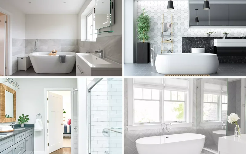 25 Stunning Gray Tile Ideas to Transform Your Bathroom Into a Showstopper 1 gray bathroom tile ideas featured