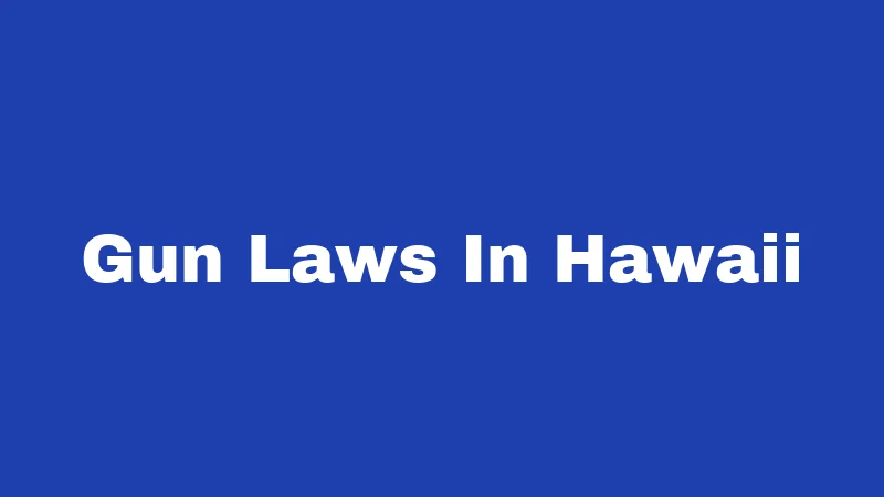 Gun Laws In Hawaii