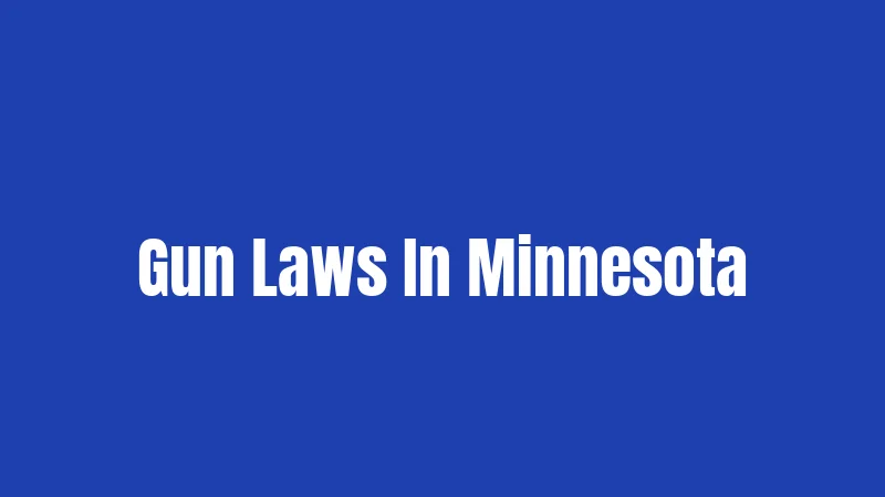 Gun Laws In Minnesota