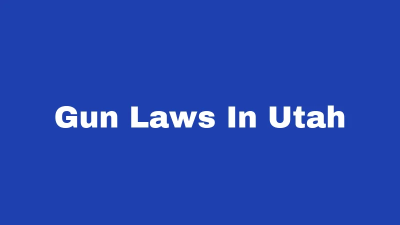 Gun Laws in Utah (2026): Your Plain-English Survival Guide 203 Gun Laws In Utah