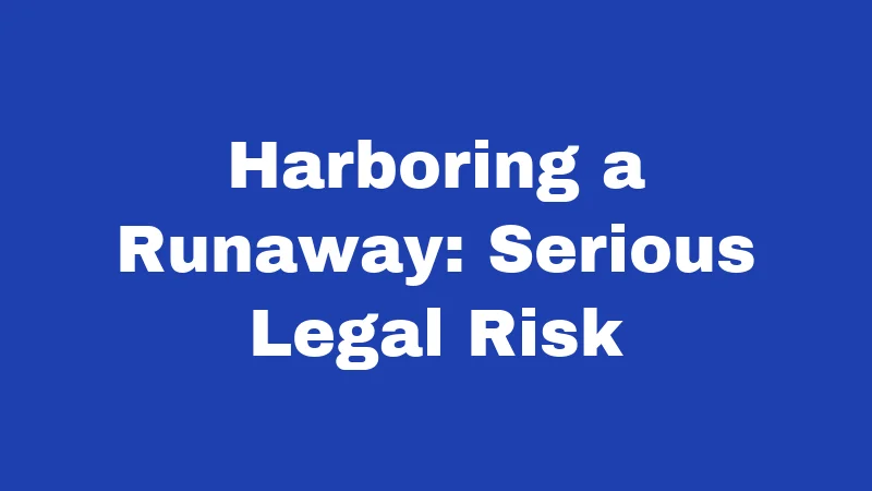 Harboring a Runaway: Serious Legal Risk