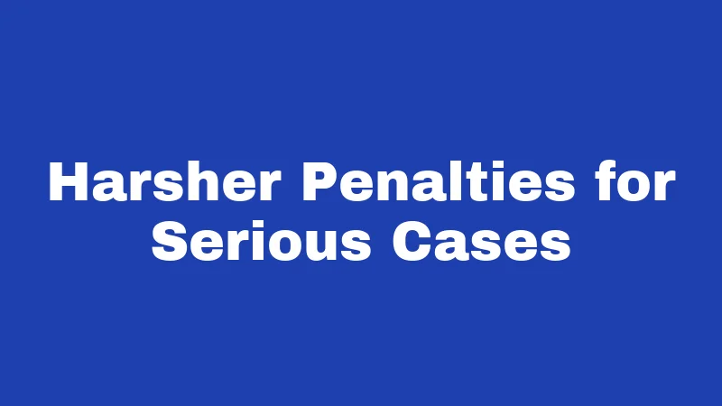 Harsher Penalties for Serious Cases