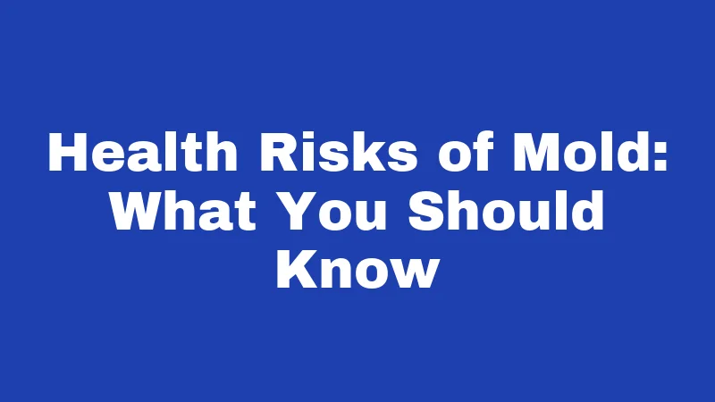 Health Risks of Mold: What You Should Know