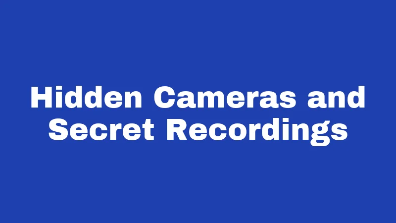 Hidden Cameras and Secret Recordings
