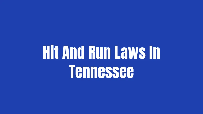 Hit And Run Laws In Tennessee