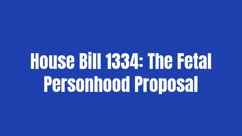 House Bill 1334: The Fetal Personhood Proposal