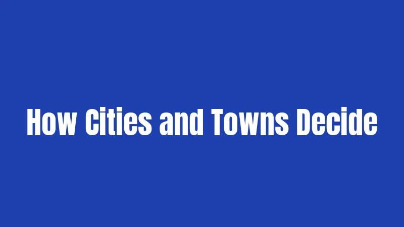How Cities and Towns Decide