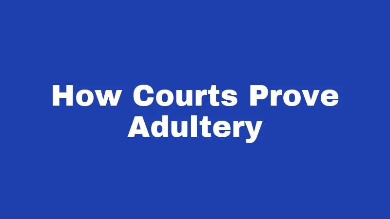 How Courts Prove Adultery