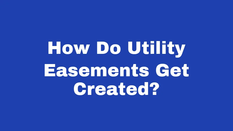 How Do Utility Easements Get Created?
