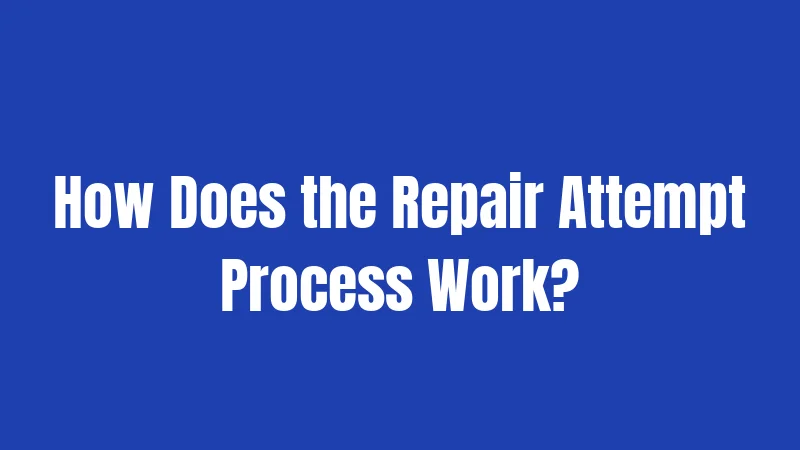 How Does the Repair Attempt Process Work?