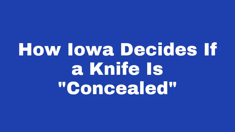 How Iowa Decides If a Knife Is 