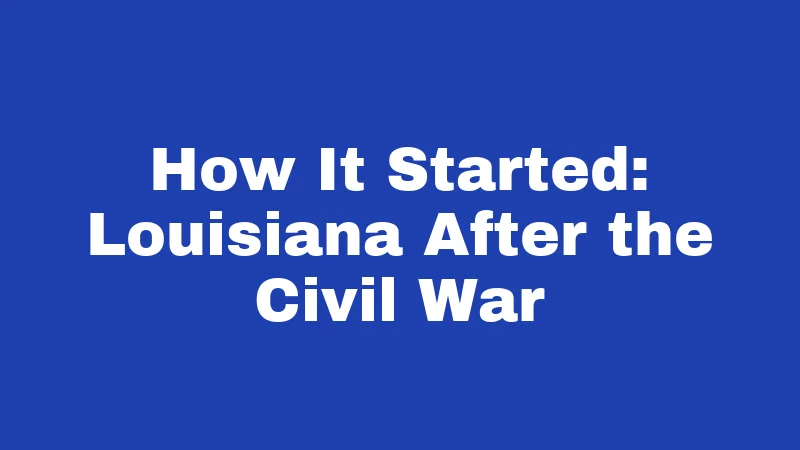 Jim Crow Laws in Louisiana (2026): A Dark Chapter America Can't Forget 1 How It Started: Louisiana After the Civil War