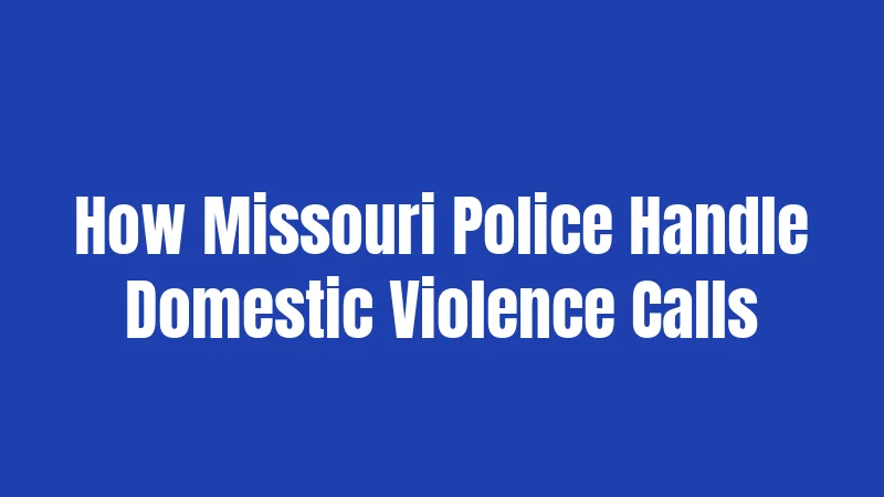 How Missouri Police Handle Domestic Violence Calls