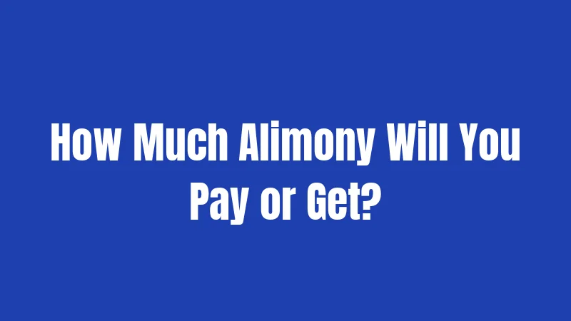 How Much Alimony Will You Pay or Get?
