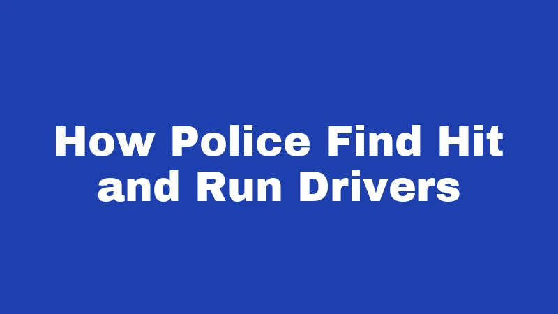 How Police Find Hit and Run Drivers