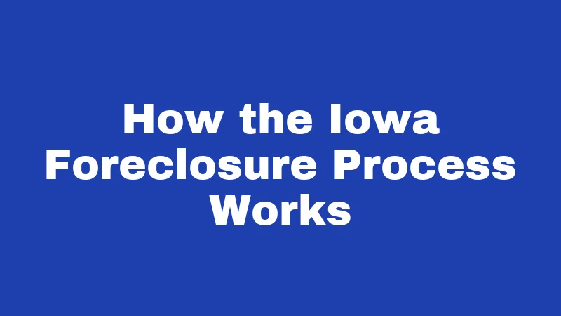 How the Iowa Foreclosure Process Works