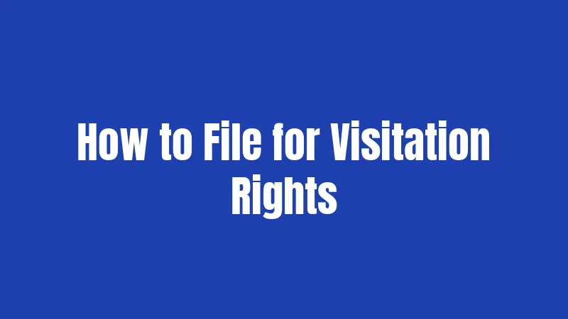 How to File for Visitation Rights