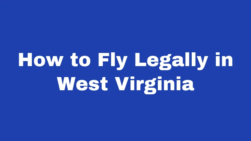 Drone Laws in West Virginia (2026): Mountains, Rules, and Real Answers 3 How to Fly Legally in West Virginia