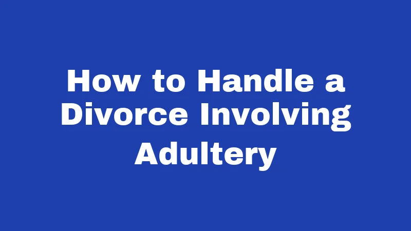 How to Handle a Divorce Involving Adultery
