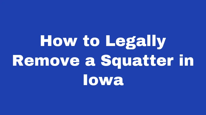Squatter Laws in Iowa (2026): Your Property Rights Explained 4 How to Legally Remove a Squatter in Iowa