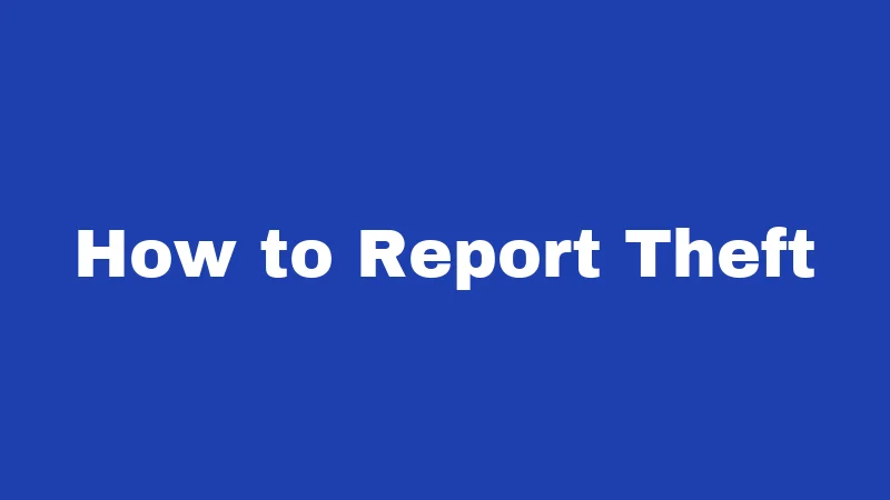 How to Report Theft