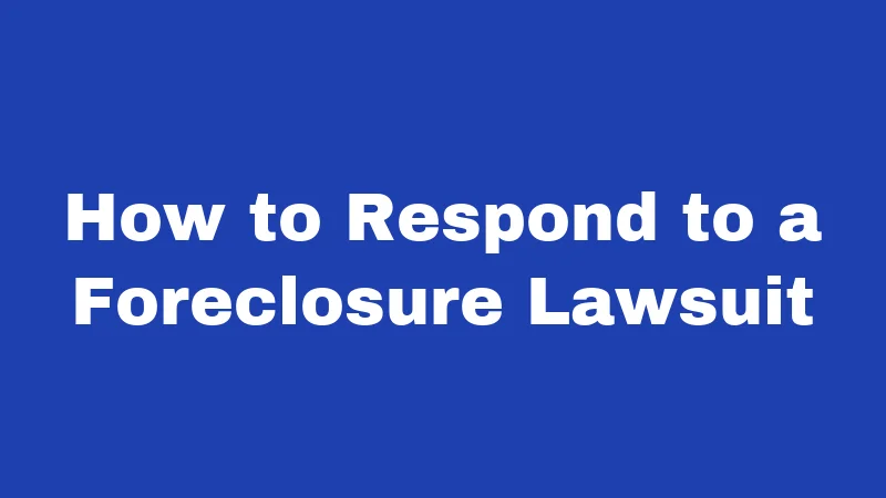 Foreclosure Laws in Kentucky (2026): Your Home, Your Rights 5 How to Respond to a Foreclosure Lawsuit