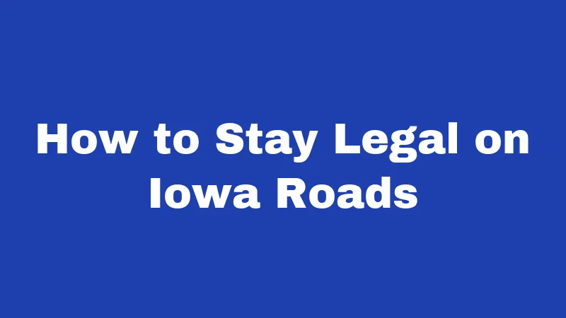 How to Stay Legal on Iowa Roads